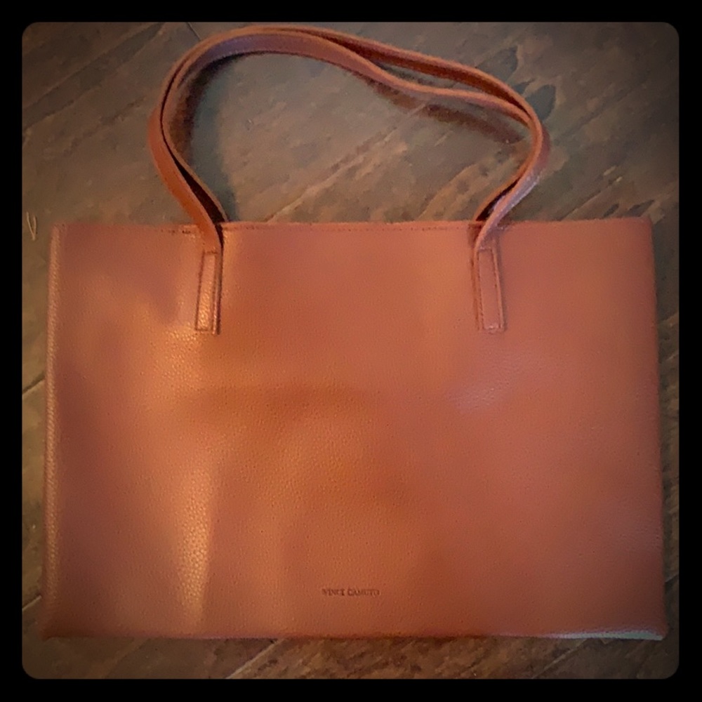 Vince Camuto brown vegan leather tote